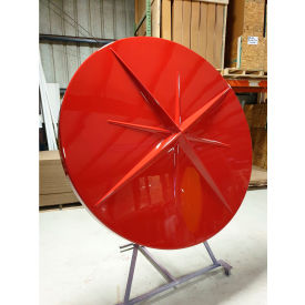 Fiberglass Umbrella, 72" Round, Starburst Design, Includes 8' Pole, Color: Red