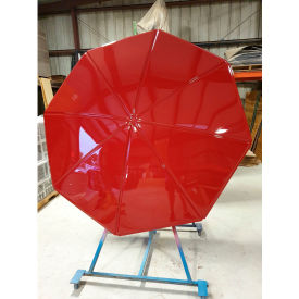 Fiberglass Umbrella, 72"W x 72"D, Octagon, Valance, Includes 8' Pole, Red