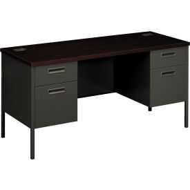 Metro Series Kneespace Credenza, 60"W x 24"D x 29-1/2"H, Mahogany