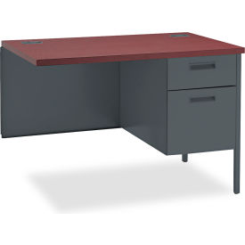 Metro Classic Right Pedestal Desk, 42"W x 24"D x 29-1/2"H, Mahogany