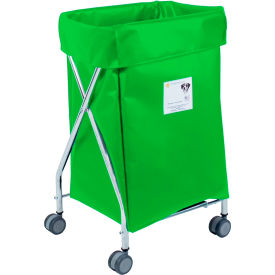 Narrow Collapsible Hamper, Steel, Jelly Bean Green Vinyl Bag