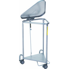 Triangular Quiet Closure Hamper, Steel, Gray