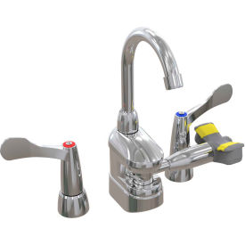 Bradley Deck-Mount Swing-Activated Faucet/Eyewash Unit, Wrist Blade Faucet, Right Hand