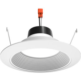 6" LED Round Baffle Retrofit Downlight, 700 LM, 2700K, White