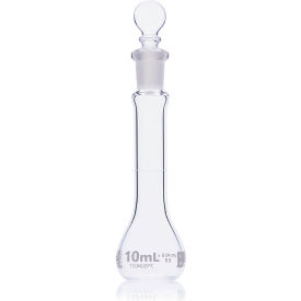 Flask, Volumetric , Globe Glass, Class B, To Contain (TC), ASTME288, 10mL, 6/Box