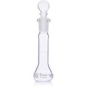Flask, Volumetric, Globe Glass, Class A, To Contain (TC), ASTM E288, 5mL, 6/Box
