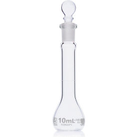 Flask, Volumetric , Globe Glass, Class A, To Contain (TC), ASTM E288, 10mL, 6/Box