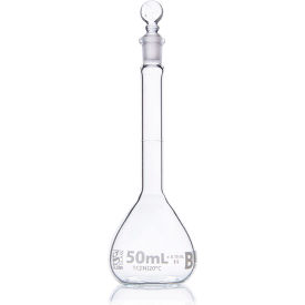 Flask, Volumetric , Globe Glass, Class B, To Contain (TC), ASTME288, 50mL