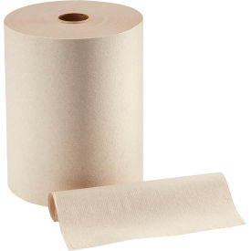 10" Recycled Paper Towel Rolls, Brown, 6 Rolls/Case