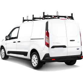 3 Bar Aluminum Ladder Roof Rack for Ford Transit Connect 2014-On, Black