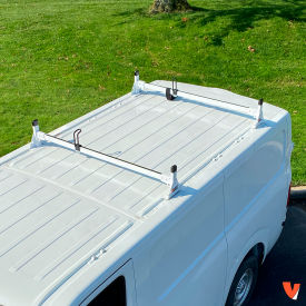 2 Bar Steel Ladder Roof Rack for Nissan NV Cargo Van 2011-On, White