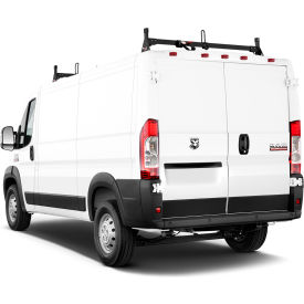 H1 2 Bar Steel Ladder Rack For RAM ProMaster Cargo Van, Black 2013-On