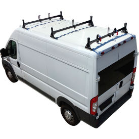 H1 3 Bar Aluminum Ladder Rack For RAM ProMaster Cargo Van 2013-On, Black