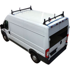 H1 2 Bar Aluminum Ladder Rack For RAM ProMaster Cargo Van 2013-On, Black