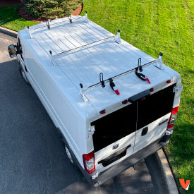 H1 3 Bar Aluminum Ladder Rack For RAM ProMaster Cargo Van 2013-On, White