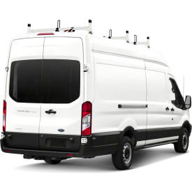 H1 3 Bar Steel Ladder Roof Rack for Ford Transit Cargo Van 2015-On, White