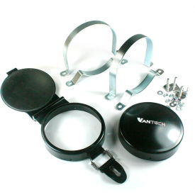 Conduit Carrier Caps, 6" Tube Not Included, Fits Cross Bars w/Channels, Aluminum, 6", Black