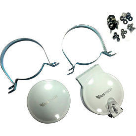 Conduit Carrier Caps, 6" Tube Not Included, Fits Cross Bars with Channels, Aluminum, 6", Silver