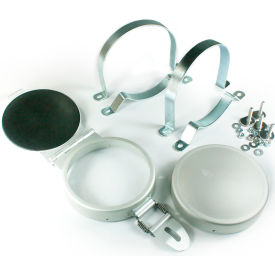 Conduit Carrier Caps, 6" Tube Not Included, Fits Cross Bars w/Channels, Aluminum, 6", White