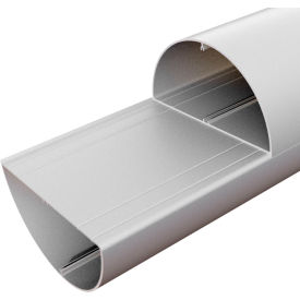 Conduit 4 Chamber Tube Carrier w/Caps, Fits 2" x 1" Cross Bars, 128" x 6" Aluminum, White