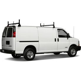 2 Bar Steel Ladder Rack System for GMC Savana 1996-On, Black