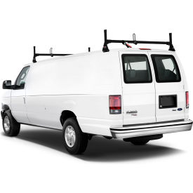 H1 2 Bar Steel Ladder Rack System for Dodge RAM Van 1981-On, Black