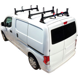 H1 3 Bar Aluminum Ladder Roof Rack For Nissan NV200 2013-On, Black