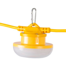 Temp Light Stringer, Integrated LED Lights, 100', 15A, Male & Female Plugs