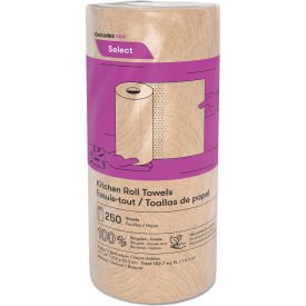 Select Kitchen Roll Towels, 2-Ply, 11" x 166-1/2 ft, Natural, 250/Roll, 12/Carton