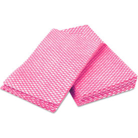 12" x 24" Foodservice Towels, Pink/White, 200/Carton