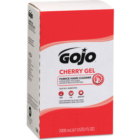 Cherry Gel Pumice Hand Cleaner, Cherry Scent, 2,000 ml Refill, 4/Carton