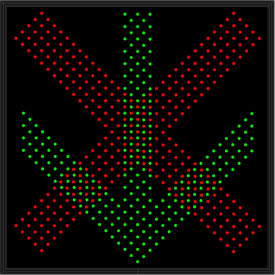 LED Blank-Out Sign, Down Arrow, 24"H x 24"W x 6" D