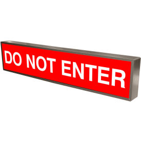 Outdoor LED Backlit Sign, "Do Not Enter", 34"W x 7"H x 2-1/4"D, White
