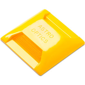 Reflective Pavement Marker, 1-Sided Reflector, 4" x 4", Amber, Box 100