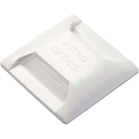 Hydrant-Lite Reflective Pavement Marker, 1-Sided Reflector, 4" x 4", White, Box 100