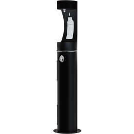Elkay LK4400BF Outdoor Tubular Pedestal Bottle Filling Station, Black