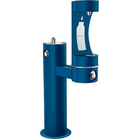 Elkay LK4420BF Outdoor Bi-Level Fountain with Lower Bottle Filling Station - Blue