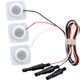 Red Dot ECG Monitoring Electrodes 0.9" x 0.9", Neonatal, Pre-Wired, 3/bg, 100 bg/cs