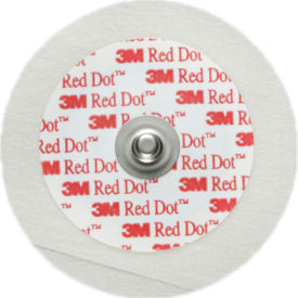 Red Dot ECG Monitoring Electrodes, Micropore Tape Backing, 1.75" Diameter, 50 per Bag, 20 Bags per Case