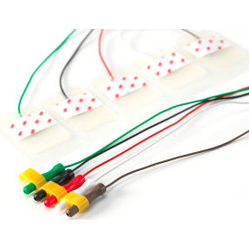 Red Dot ECG Monitoring Electrodes, Pre-Wired, 1.57" x 1.0", 5/bg, 100 bg/cs