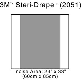Steri-Drape 2 Incise Drape, Incise Area 23-1/2"x 33-3/8", 10/Carton, 4 Cartons/Case