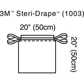 Steri-Drape Isolation Bag 1003, 20" x 20", 10/Carton, 4 Cartons/Case