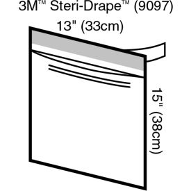 Steri-Drape Instrument Pouch, Large, Clear Plastic, 13" x 15", 100/Carton, 2 Carton/Case