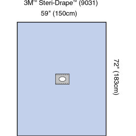 Steri-Drape Adhesive Aperture Drape 59" x 72", 25/bx, 2 bx/cs