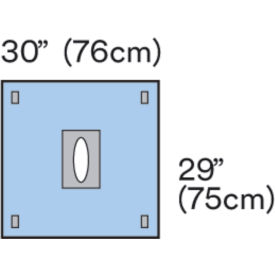 Steri-Drape Adhesive Aperture Drape, 29" x 29", 40/bx, 4 bx/cs
