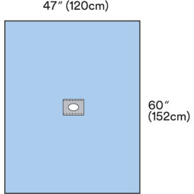 Steri-Drape Adhesive Aperture Drape, 59" x 47", 20/bx, 4 bx/cs