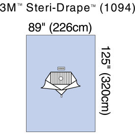 Steri-Drape Adhesive Split Sheet, 89" x 125", Tube & Cord Organizer, 20/cs