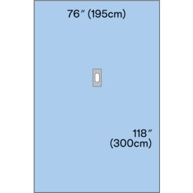 Steri-Drape Adhesive Split Sheet, 76" x 118", 12 Each/Carton, 2 Carton/Case