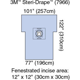 Steri-Drape Cesarean-Section Sheet with Aperture Pouch, 101"x 122", 5 Each/Case