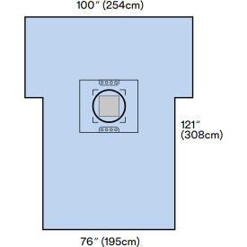 Steri-Drape Cesarean-Section Sheet with Aperture Pouch, 122"x 77", 5 Each/Case